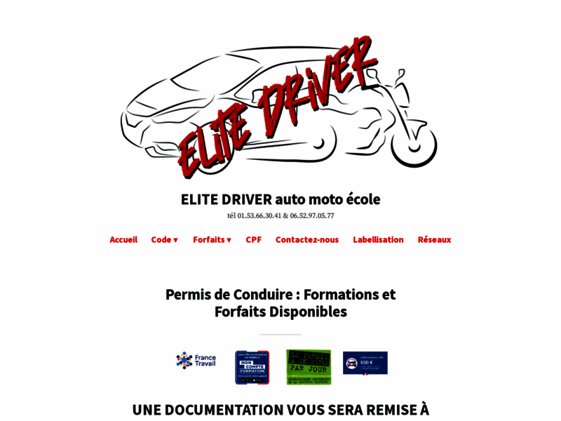 › Voir plus d'informations : Elite Driver Auto Moto School