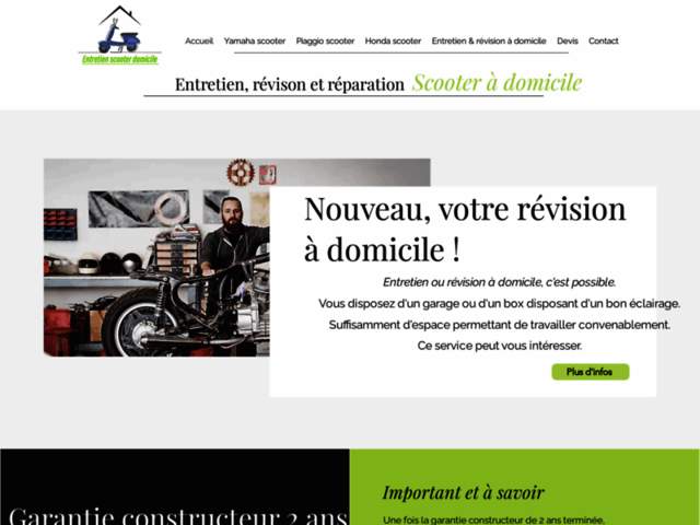 › Voir plus d'informations : Entretien scooter à domicile