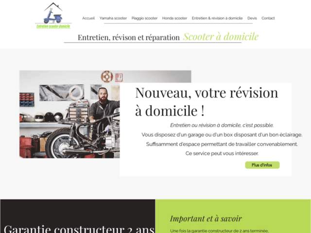 Entretien scooter à domicile