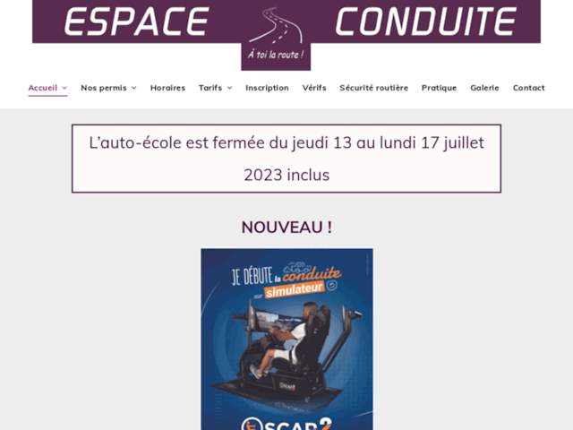 Espace Conduite