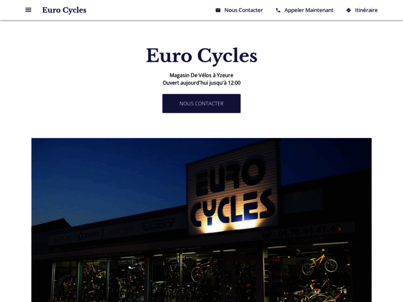 › Voir plus d'informations : EURO CYCLES