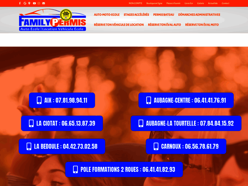 › Voir plus d'informations : Family Permis - Auto-Moto-Ecole / Hire Vehicle School