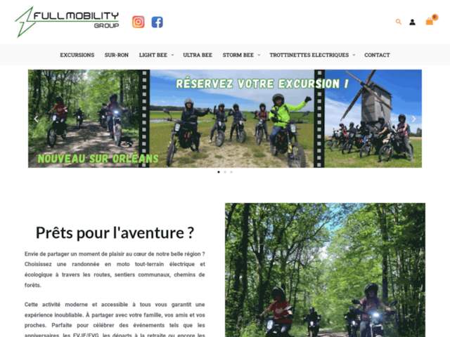 Full Mobility - Excursion Moto Électrique - Distributeur SUR RON