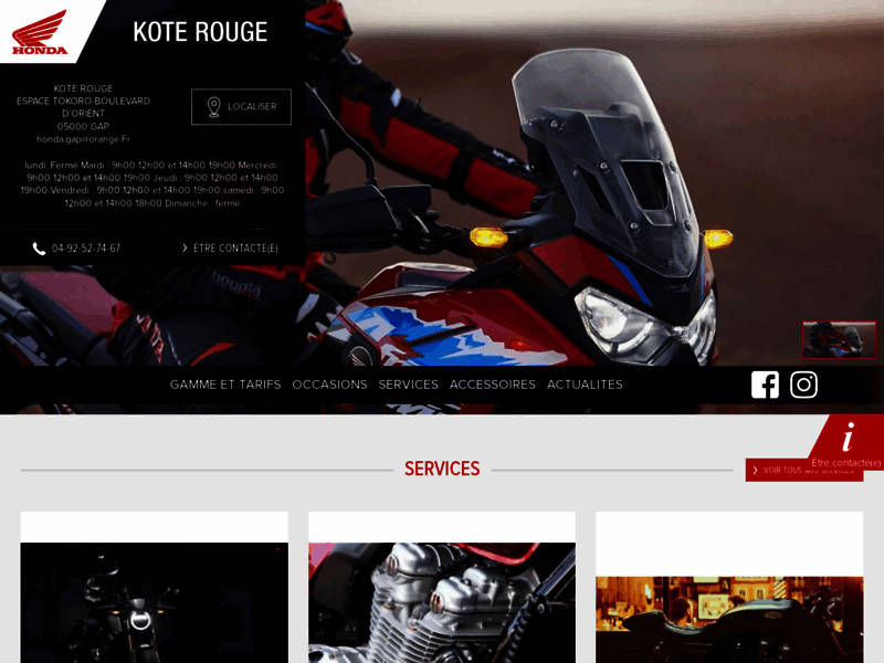 › Voir plus d'informations : HONDA KOTE ROUGE