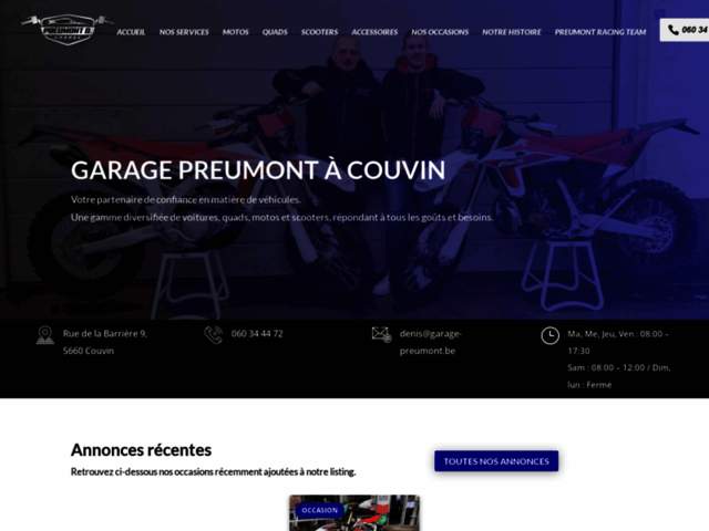 › Voir plus d'informations : GARAGE CARROSSERIE PREUMONT D.