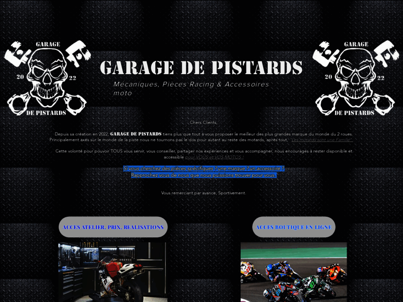 › Voir plus d'informations : Garage de Pistards