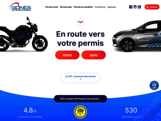 › Voir plus d'informations : Les Gones Auto-Moto School Gerland