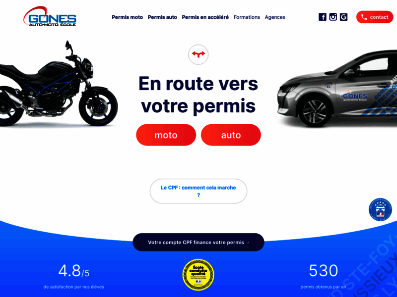 › Voir plus d'informations : Les Gones Auto-Moto School Gerland