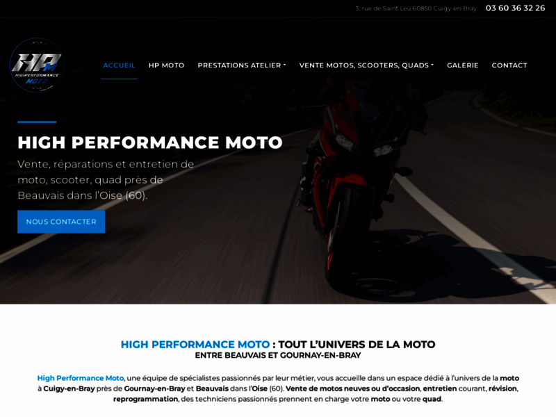 › Voir plus d'informations : High Performance Moto ( Hpmoto60850 )