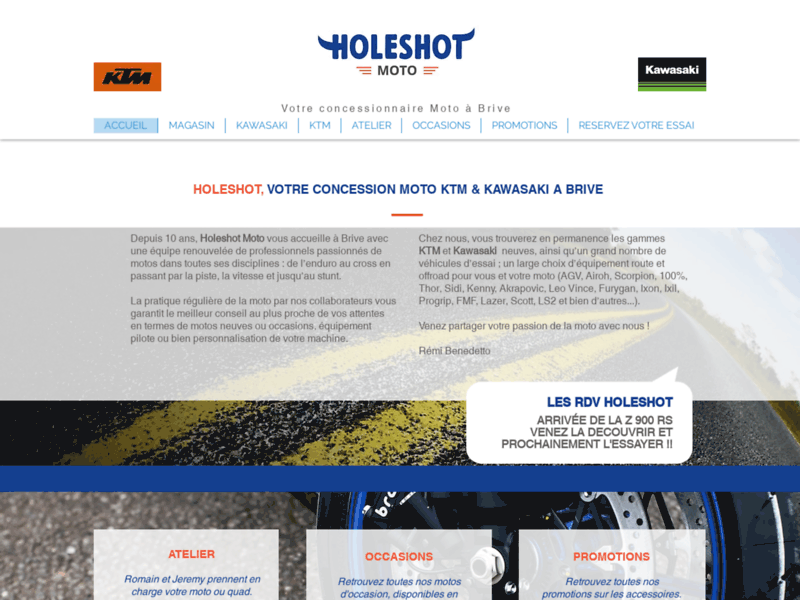 › Voir plus d'informations : Holeshot Motos