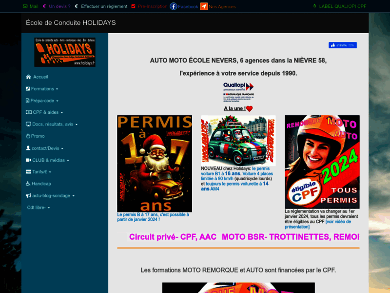 › Voir plus d'informations : Auto Moto Trailer École Holidays