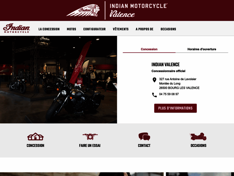 › Voir plus d'informations : Indian Motorcycle Valence