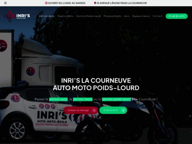 › Voir plus d'informations : Auto-Moto-Poids Lourd School Inri's La Courneuve - N°1 Cpf Auto/Moto/Poids Lourd