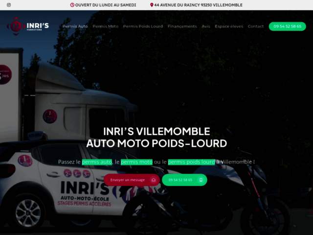 › Voir plus d'informations : Auto-Moto-Poids Lourd École Inri's Villemomble N°1 Du Cpf Auto/Moto/Poids Lourd