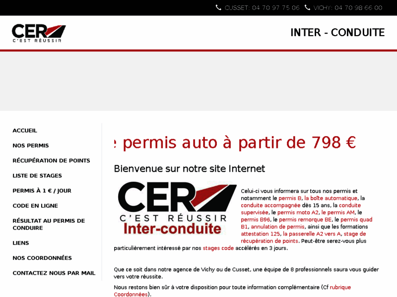 › Voir plus d'informations : Cer Inter Conduite