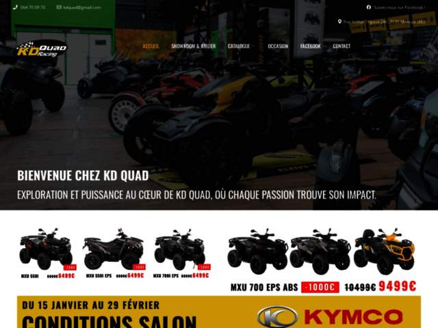 › Voir plus d'informations : KD QUAD - CAN-AM - SPYDER - RYKER - KYMCO - CFMOTO