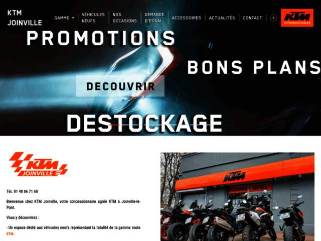 › Voir plus d'informations : KTM Joinville