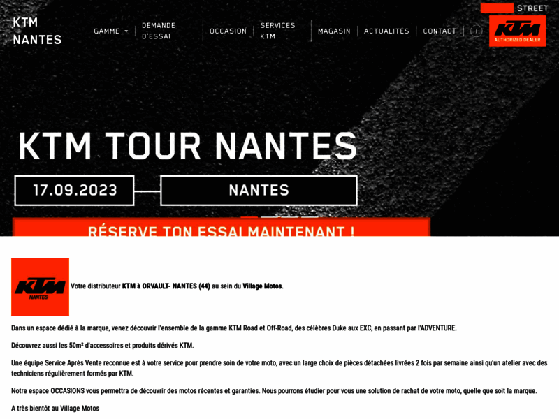 › Voir plus d'informations : KTM Nantes