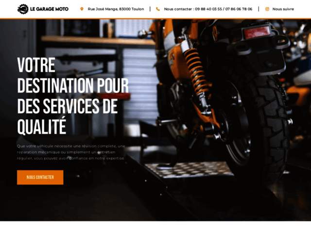 › Voir plus d'informations : Le garage moto