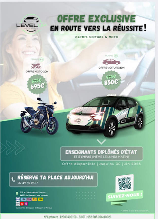 Level Up Auto Moto Ecole