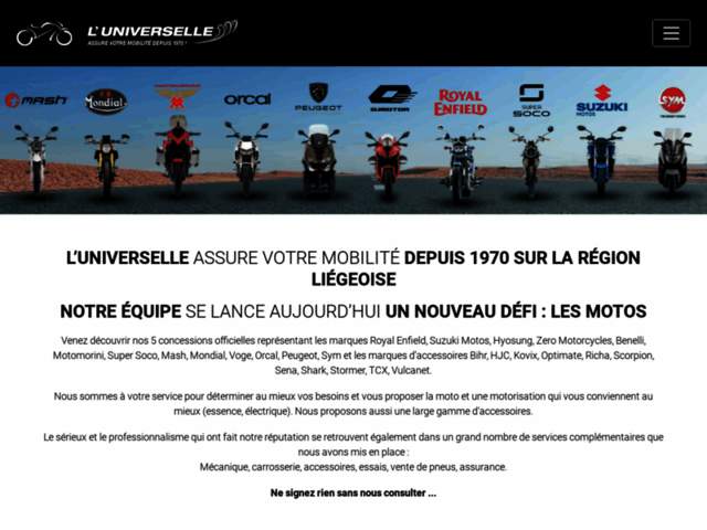 › Voir plus d'informations : L'Universelle Motos, Scooters et Accessoires - LIEGE