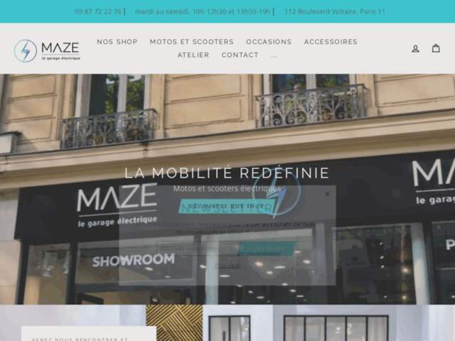 MAZE - Le Garage Électrique - Motos et Scooters Électriques Paris - SEGWAY / SUPER SOCO / SUR-RON / RGNT / RAY