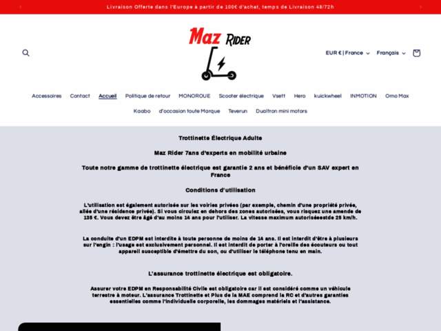 › Voir plus d'informations : MAZ RIDER