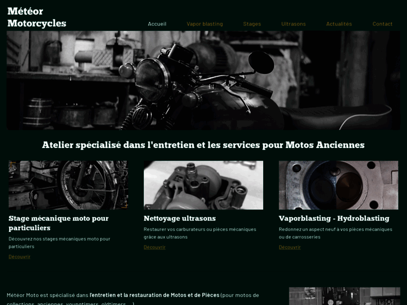 › Voir plus d'informations : Météor Moto - Stage Mécanique Moto