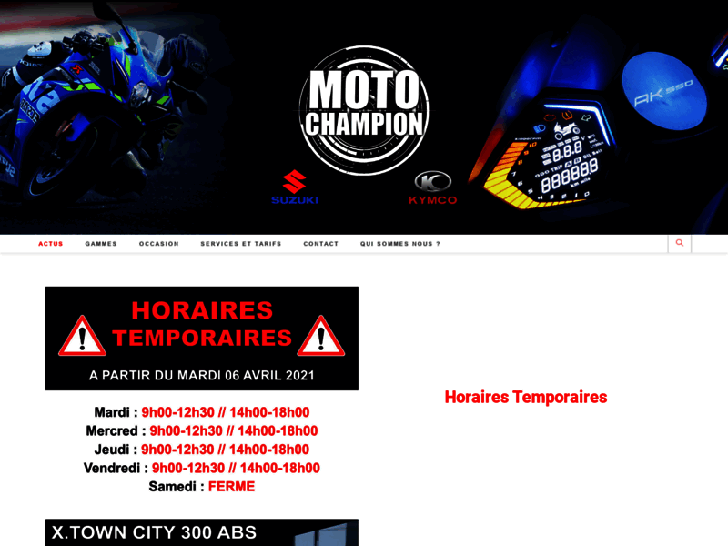 › Voir plus d'informations : Moto Champion
