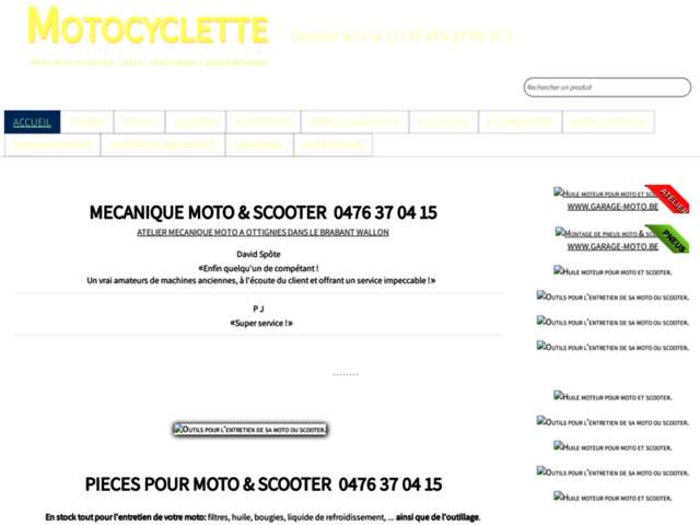 › Voir plus d'informations : Motocyclette