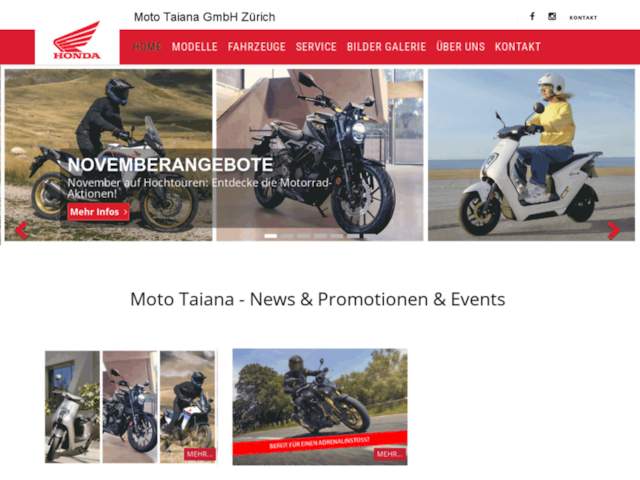 Moto Taiana Honda motorcycles and scooters