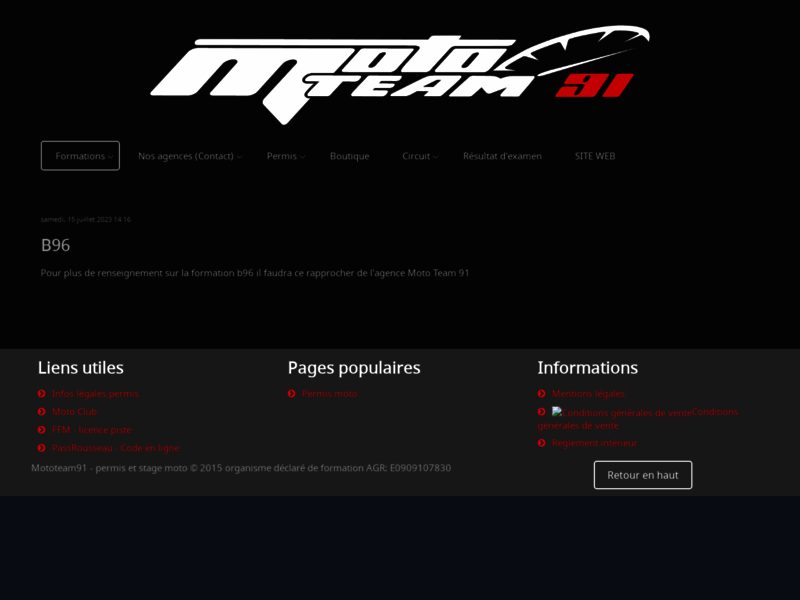 › Voir plus d'informations : Motorcycle Team 91