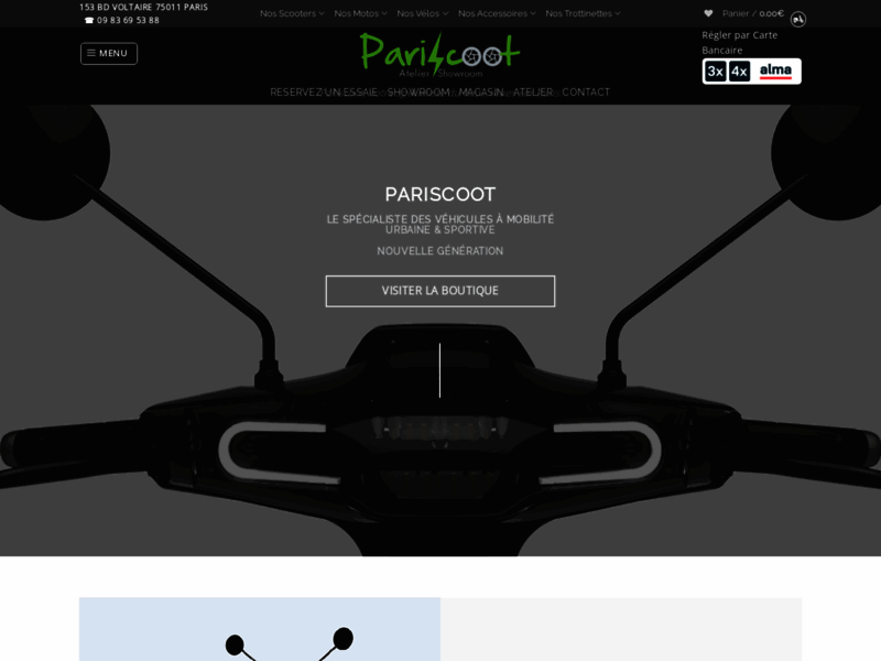› Voir plus d'informations : Pariscoot - Scooter, Moto et Trottinette | Thermique & Electrique | Achat, vente et réparation à Paris