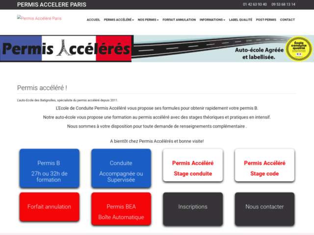 › Voir plus d'informations : Allowed Accelerated Paris Batignolles Driving School Permis Rapide