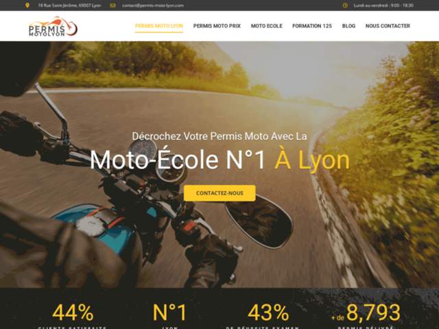 › Voir plus d'informations : Permis Moto Lyon