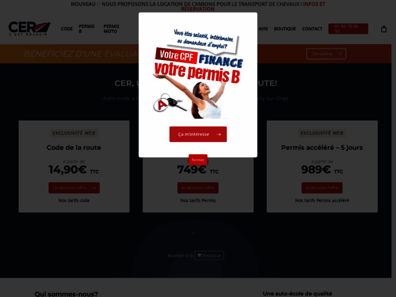 › Voir plus d'informations : Auto-Moto-Ecole - Cer Évry Champs-Élysées - N°1 Du Permis Accéléré