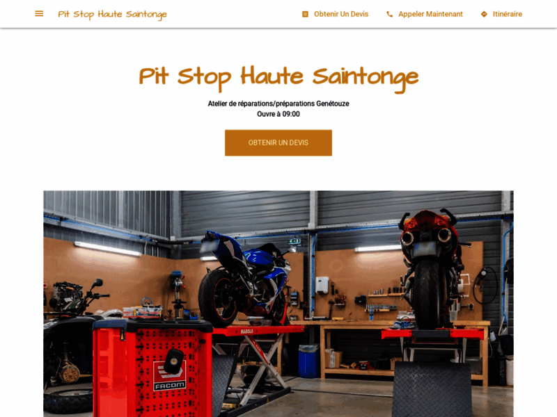 › Voir plus d'informations : Pit Stop Haute Saintonge