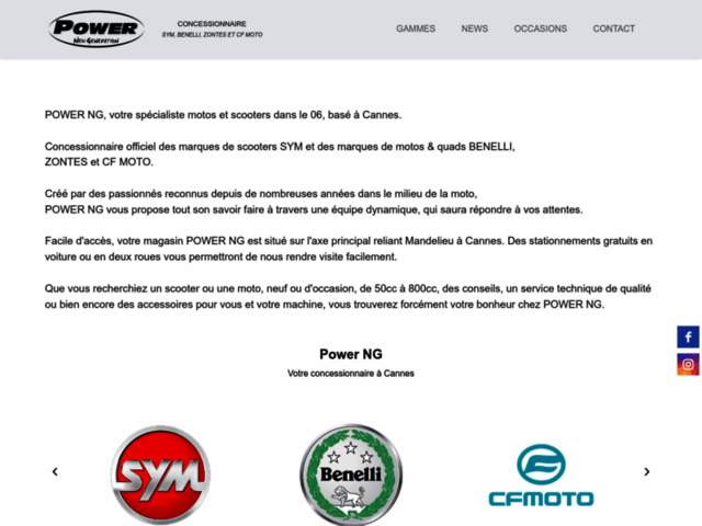 › Voir plus d'informations : Power NG - SYM - BENELLI - CF MOTO - ZONTES