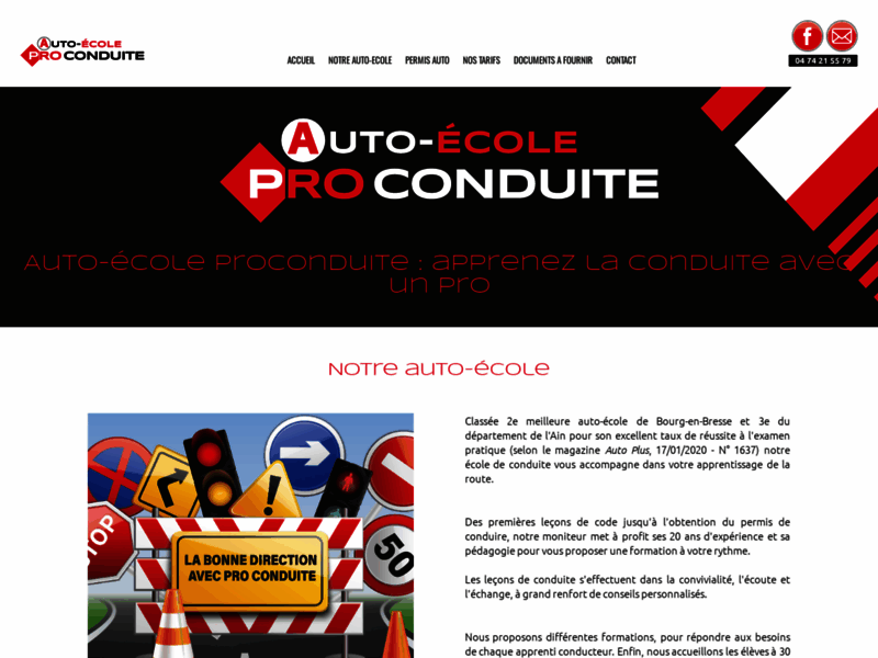 › Voir plus d'informations : Pro Conduite
