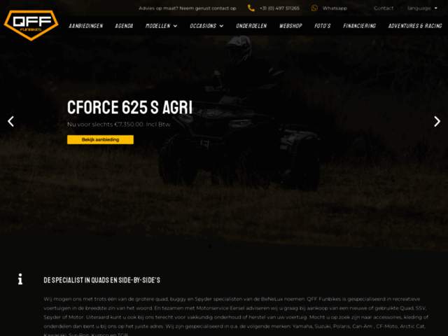 › Voir plus d'informations : QFF Funbikes BV - Quads & Buggys