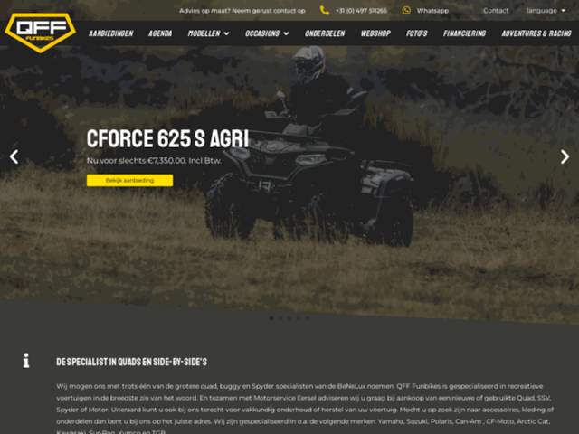 › Voir plus d'informations : QFF Funbikes BV - Quads & Buggys