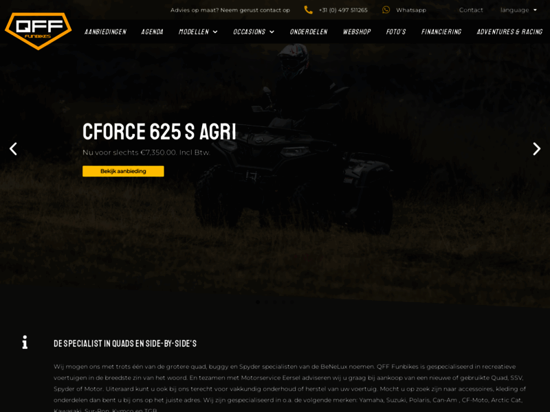 › Voir plus d'informations : QFF Funbikes BV - Quads & Buggys