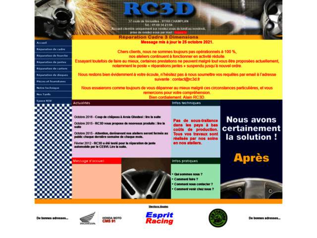 › Voir plus d'informations : RC3D , accueil uniquement sur rendez-vous