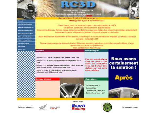 RC3D , accueil uniquement sur rendez-vous