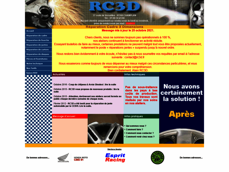 › Voir plus d'informations : RC3D , accueil uniquement sur rendez-vous