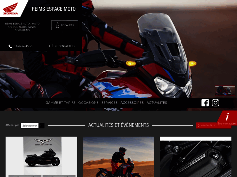 › Voir plus d'informations : Reims Espace Moto | Honda
