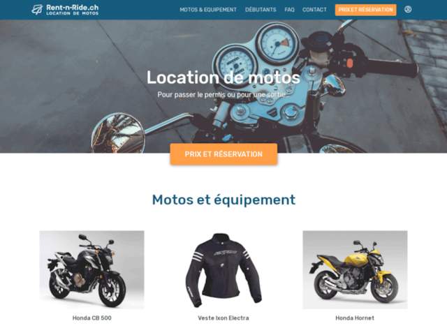 Rent-n-Ride Lausanne - Location de motos et d'équipement