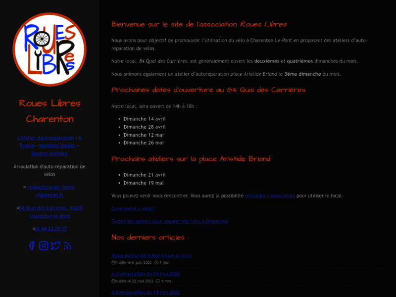 › Voir plus d'informations : Roues Libres