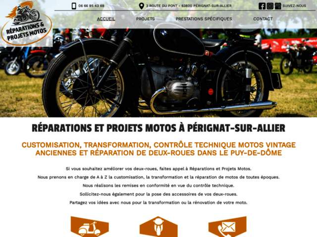 › Voir plus d'informations : REPARATIONS ET PROJETS MOTOS