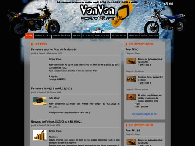 › Voir plus d'informations : RV 125